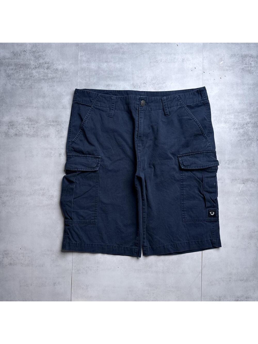 Y2K True Religion 00s Navy Cargo Shorts